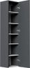 Badmöbelset Helios 4-teilig LED Spiegel Hochschrank 3er Boxen grafit : Grafit Bild 5