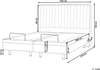 Bett verstellbar Bouclé CASTELLAN 160 x 200 cm Cremeweiß Bild 2