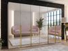 Kleiderschrank Veluna III 300 (Farbe: Cashmere / Cashmere + Gold) Bild 2
