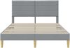 vidaXL Bettrahmen mit Kopfteil Hellgrau 120 x 200 cm Stoff 42027576 Bild 4