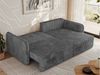 L-förmiges Ecksofa mit Armlehnen, für das Wohnzimmer, Schlaffunktion und Bettkästen, Wellenfeder am Sitz, losen Kissen - MESTO - Dunkelgrau Cord - rechte Seite Bild 4