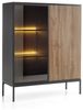Compleo Vitrine LINO mit gerifflete Front, Loft stil, 2 Türen Bild 3