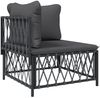 vidaXL 4-tlg. Garten-Lounge-Set mit Kissen Anthrazit Stahl 3186853 Bild 4
