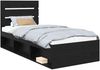 vidaXL Bettrahmen Schwarz 90 x 190 cm Massives Kiefernholz 3411793 Bild 2