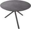 Garten-Sitzgruppe HELGA 5-tlg. - Kunststoff, Schwarz | Gartenmöbel-Set Gartengarnitur Garten-Essgruppe mit Stapelstühlen B und Esstisch Bild 2