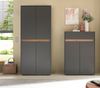 Garderobe Set 2-tlg. Center in grau matt und Eiche Wotan 180 x 195 cm Bild 5