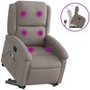 vidaXL Massagesessel mit Aufstehhilfe Taupe Stoff 3204184 Bild 2