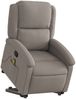 vidaXL Massagesessel mit Aufstehhilfe Taupe Stoff 3204184 Bild 3
