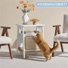 Yaheetech Beistelltisch mit Katzenbett & Kratzbrett, Sofatisch Mehrzweckmöbel für Wohnzimmer/Schlafzimmer Bild 3