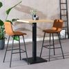 Bronx71 Bartisch Nils quadratisch Eichenlook Melamin 70x70x109 cm Bild 2