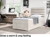 MEBLINI Boxspringbett KARIM 80x200 cm mit Bettkasten - H4/Beige Samt Gepolstert Einzelbett mit Topper & Taschenfederkern-Matratze - 80x200 Rechts Bild 4