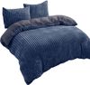 Visaggio Bettwäsche Teddyplüsch Winter Bettbezug Cord Optik, Fleece, 2 teilig, extra warm und kuschelig, Winterbettwäsche Cashmere Touch Bild 5