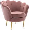 Vente-unique - DANDELION Sessel SamtStoff Puderrosa - B 75 cm x H 76,5 cm x L 78 cm Bild 2