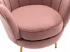Vente-unique - DANDELION Sessel SamtStoff Puderrosa - B 75 cm x H 76,5 cm x L 78 cm Bild 3