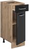 Küchenunterschrank R-Line Schwarz Hochglanz 30 cm AP Marmor Vicco Bild 4