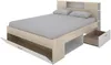 Vente-unique - LEANDRE Bett Holz, Platte BeigeWeiß - B 149,6 cm x H 95 cm x L 218,5 cm Bild 4