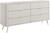 Vente-unique - ELONARIA Kommode Holz, Platte Beige - B 38 cm x H 81,2 cm x L 163,2 cm Bild 2