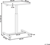 Laptoptisch manuell höhenverstellbar ACADEMIA Hellbraun Weiß 65 cm 48 cm Bild 2