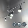 B. K. Licht - LED Deckenlampe schwenkbar, warmweiße Lichtfarbe, GU10 Fassung, LED Deckenleuchte, LED Lampe, Wohnzimmerlampe, Schlafzimmerlampe, Küchenlampe, Deckenstrahler, 120,4x12 cm, Titanfarbig Bild 2