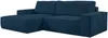 Vente-unique - AMELIA Sofa SamtStoff Blau - B 167 cm x H 85 cm x L 267 cm Bild 4