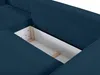 Vente-unique - AMELIA Sofa SamtStoff Blau - B 167 cm x H 85 cm x L 267 cm Bild 5