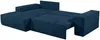 Vente-unique - AMELIA Sofa SamtStoff Blau - B 167 cm x H 85 cm x L 267 cm Bild 5