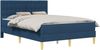 vidaXL Bettgestell mit Matratze mit Kopfteil Blau 120 x 200 cm Stoff 3415107 Bild 2