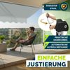 tillvex Balkonmarkise 350 cm Hellgrau Gelenkarm Markise Klemmmarkise Sonnenmarkise Balkon ohne Bohren Bild 5
