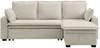 Vente-unique - ZAKILA Sofa Stoff Weiß - B 148 cm x H 89 cm x L 233 cm Bild 3