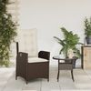 vidaXL Gartensessel Verstellbar mit Kissen Braun Poly Rattan 365258 Bild 3
