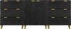 vidaXL 3-tlg. Sideboards Schwarz Holzwerkstoff 3309993 Bild 3