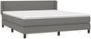 vidaXL Boxspringbett mit Matratze Dunkelgrau 160x200 cm Stoff, Härtegrad: H2 [3129562] Bild 3