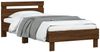 vidaXL Bettgestell mit Kopfteil und LED-Leuchten Braun Eiche 100x200cm 838714 Bild 5