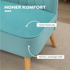 HOMCOM Loveseat Sofa 2 Sitzer mit Samt-Optik (Couch, 1-St, Modern Polstersofa), Grün 117 x 56,5 x 77 cm Bild 4