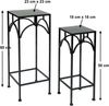 DanDiBo Blumenhocker Metall Schwarz Eckig Blumenständer 96132 2er Set Beistelltisch Blumensäule Modern Pflanzenständer Pflanzenhocker Bild 2