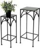 DanDiBo Blumenhocker Metall Schwarz Eckig Blumenständer 96132 2er Set Beistelltisch Blumensäule Modern Pflanzenständer Pflanzenhocker Bild 3