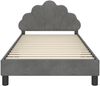 vidaXL Kinderbettgestell mit Kopfteil Dunkelgrau 90 x 190 cm Samt 42011156 Bild 5
