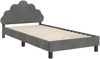 vidaXL Kinderbettgestell mit Kopfteil Dunkelgrau 90 x 190 cm Samt 42011156 Bild 4