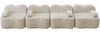Ecksofa modular Beige mit tiefer Sitzfläche, Samtbezug und 32D Kaltschaum in geschwungener Wellenform,70x384x98 cm Bild 4