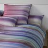 Elegante Mako-Batist Bettwäsche 135x200 Swoosh Streifen blau pink grün 24518-11 Bild 2