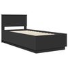 vidaXL Bettrahmen mit Kopfteil Schwarz 70 x 190 cm Holzwerkstoff 3408216 Bild 4