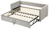 BlingBin Polsterbett Ausziehbares Schlafsofa 90/180x200 cm, Doppelbett (Daybett, 1-tlg, Kinderbett Bett Funktionsbett), mit Lattenrosten, Multifunktionsbett aus hautfreundlichem Samtstoff Bild 4
