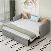 BlingBin Polsterbett Ausziehbares Schlafsofa 90/180x200 cm, Doppelbett (Daybett, 1-tlg, Kinderbett Bett Funktionsbett), mit Lattenrosten, Multifunktionsbett aus hautfreundlichem Samtstoff Bild 5