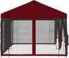 vidaXL Pavillon mit Seitenwänden 6 x 3 m Bordeauxrot 3376004 Bild 4