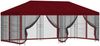 vidaXL Pavillon mit Seitenwänden 6 x 3 m Bordeauxrot 3376004 Bild 2