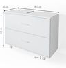 Vicco 'Ilias' Waschbeckenunterschrank, Spanplatte, 60,8 x 80 x 33 cm, Weiß Bild 3