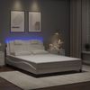 vidaXL Bettgestell "Viana" mit LED ohne Matratze Weiß 140x200 cm 3214023 Bild 1