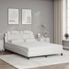 vidaXL Bettgestell "Viana" mit LED ohne Matratze Weiß 140x200 cm 3214023 Bild 4