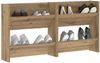 vidaXL Schuhschrank 2 pcs Artisan-Eiche 60 x 18 x 60 cm Holzwerkstoff 875143 Bild 3