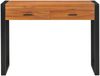 vidaXL Schreibtisch mit 2 Schubladen, Breite 1000 Teak/Schwarz Bild 3